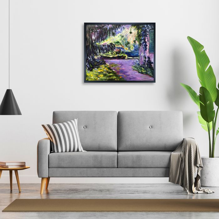 The Garden in the Shade Pre-framed - Studio Black Wood Frame 20"X24"