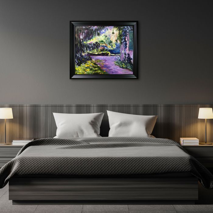 The Garden in the Shade Pre-framed - Black Matte Frame 20"X24"