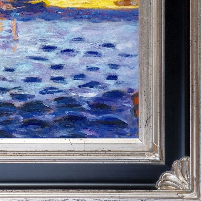 The Port of Saint-Tropez Pre-Framed - Corinthian Aged Silver Frame 20"X24"