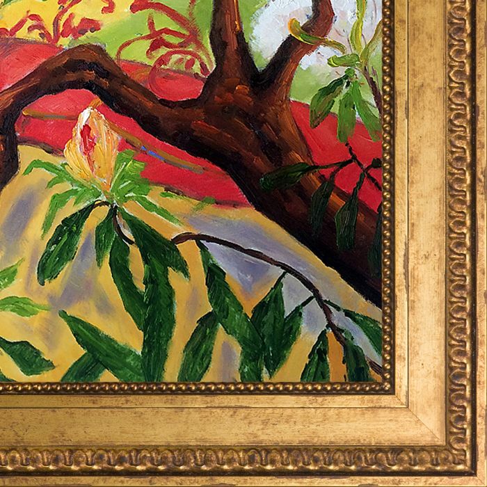 Japanese Style Landscape Pre-Framed - Versailles Gold King Frame 20" X 24"