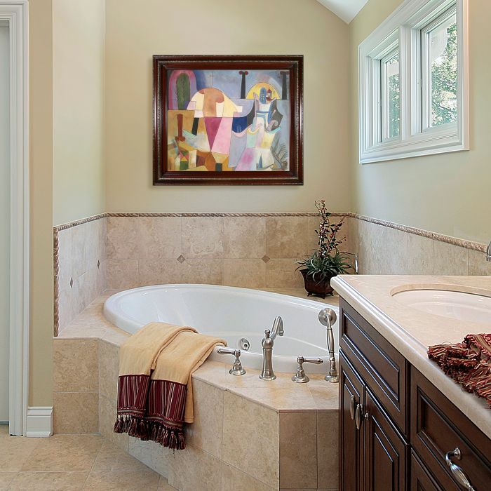 Black Columns in a Landscape Pre-Framed - Heritage Cherry Frame 20