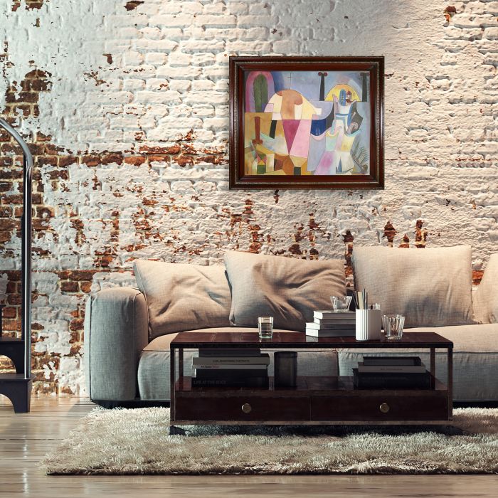 Black Columns in a Landscape Pre-Framed - Heritage Cherry Frame 20