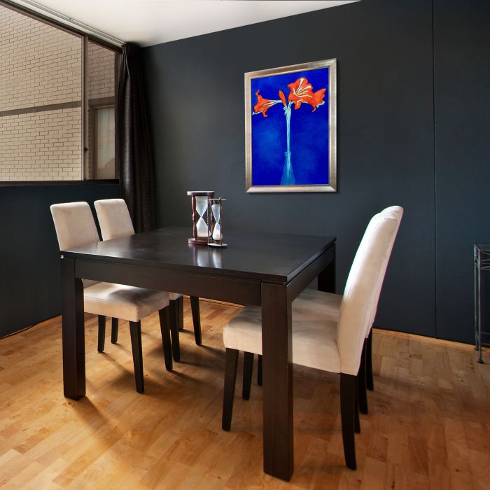 Amaryllis Pre-Framed - Champage Scoop with Swirl Lip Frame 24"X36"