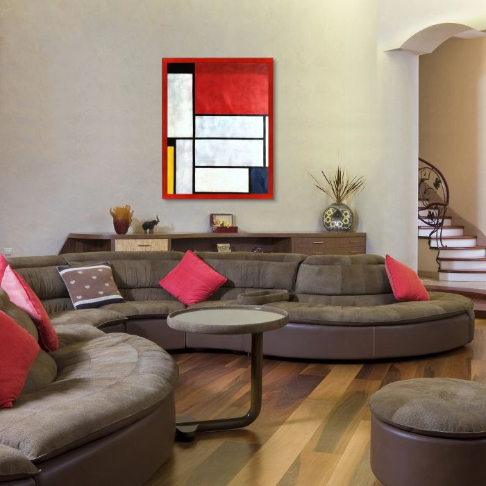 Tableau I Preframed - Stiletto Red Frame 30" X 40"