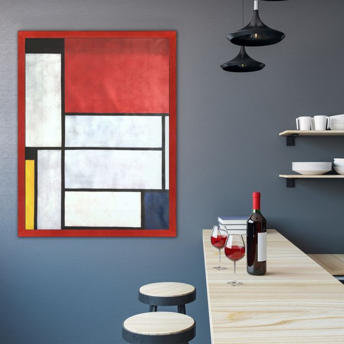 Tableau I Preframed - Stiletto Red Frame 30" X 40"