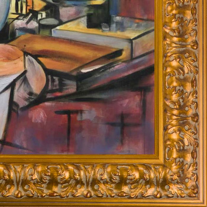 Still Life with Ginger Pot I Pre-Framed - Sicilian Gold Frame 20" X 24"