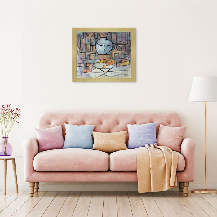 Still Life with Gingerpot II Pre-Framed - Semplice Specchio Frame 20" X 24"