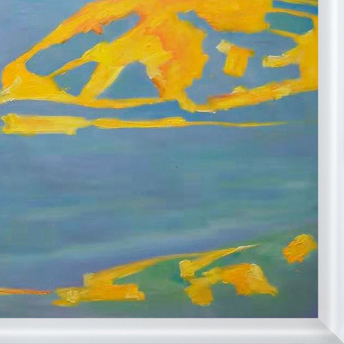 Summer, Dune in Zeeland Pre-framed - Moderne Blanc Frame 24" X 36"