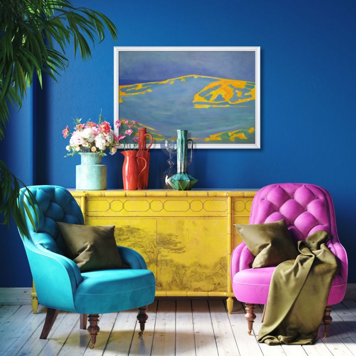 Summer, Dune in Zeeland Pre-framed - Moderne Blanc Frame 24" X 36"