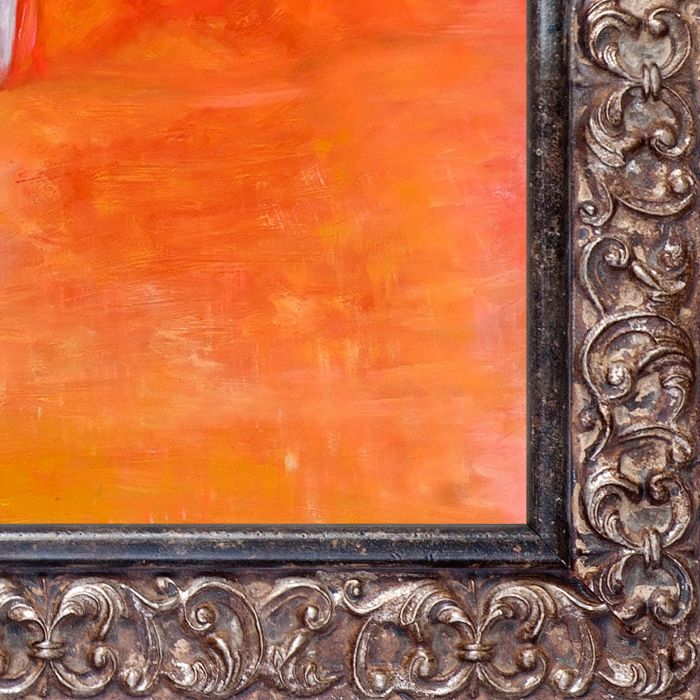 White Rose in a Glass Pre-framed - Brasovia Frame 20"X24"