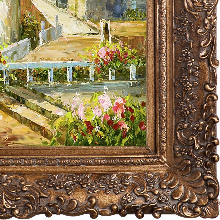 Resort Near The Eiffel Pre-Framed - Burgeon Gold Frame 20"X24"