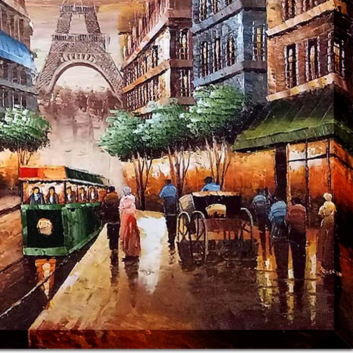 Buggy Ride Through Paris Gallery Wrap - Gallery Wrap 30"X40"