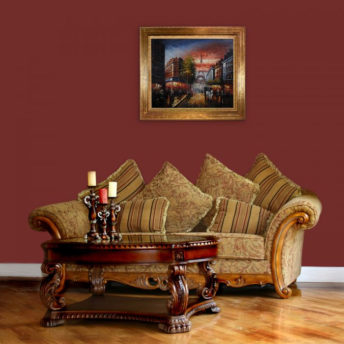 Au Revoir To The Light or Paris II Pre-Framed - Vienna Gold Leaf Frame 20"X24"