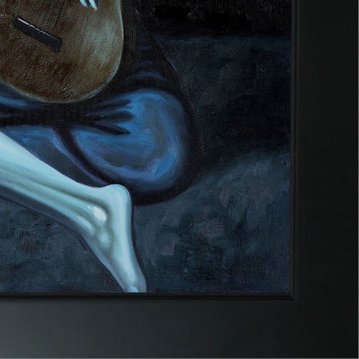 The Old Guitarist - New Age Black Frame 20"X24"