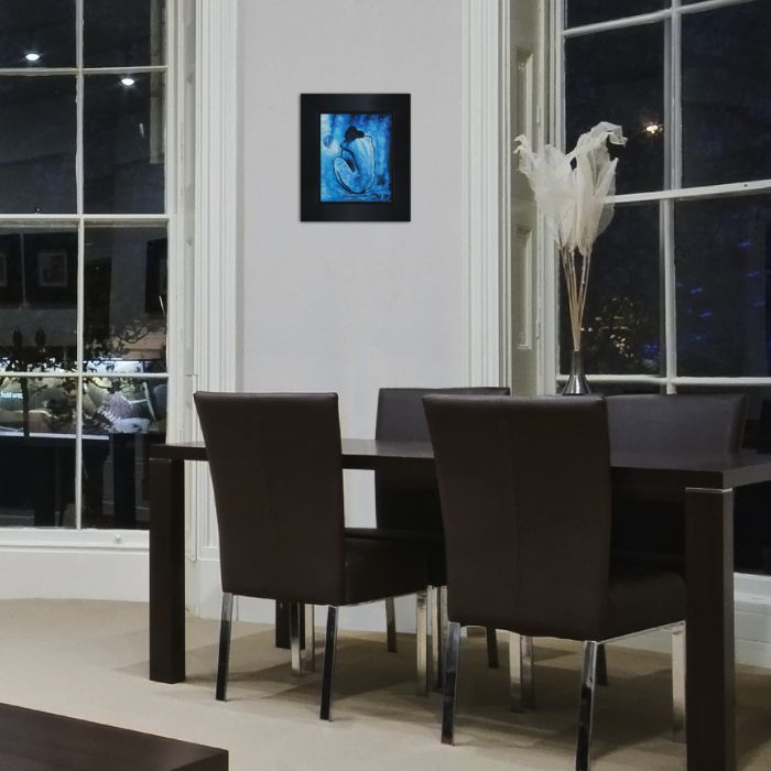 Blue Nude - New Age Black Frame 8"X10"
