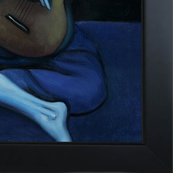 The Old Guitarist 1903 - New Age Black Frame 16"X20"