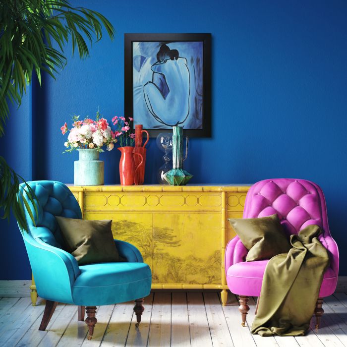 Blue Nude - New Age Black Frame 16"X20"