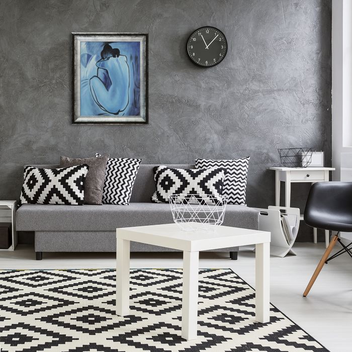 Blue Nude - Athenian Distressed Silver Frame 16" X 20"