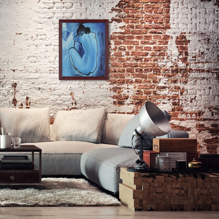 Blue Nude - Open Grain Mahogany 16" X 20"