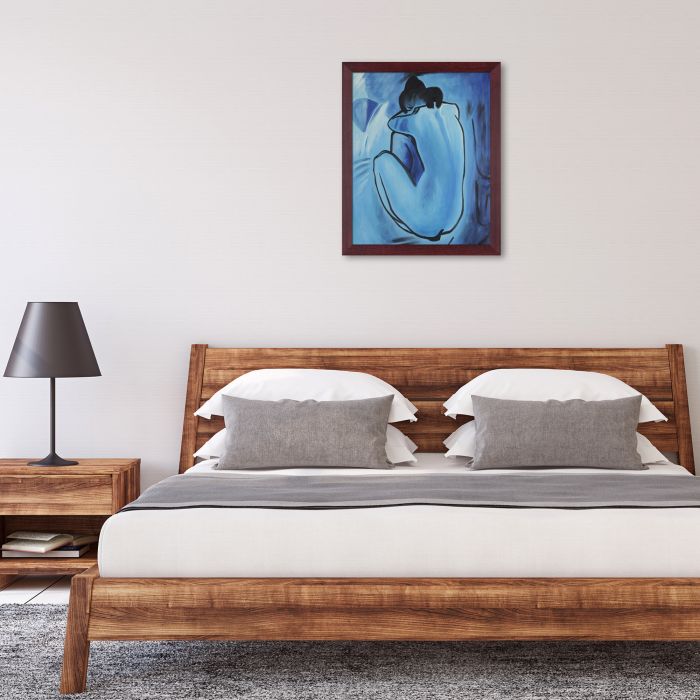 Blue Nude - Open Grain Mahogany 16" X 20"