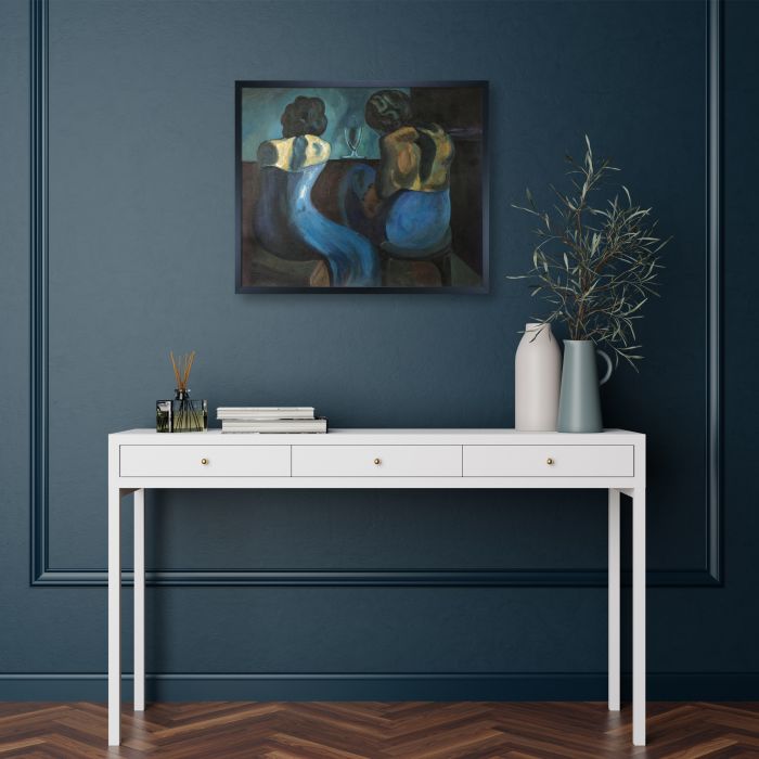 Prostitutes at a Bar - Studio Black Wood Frame 20"X24"