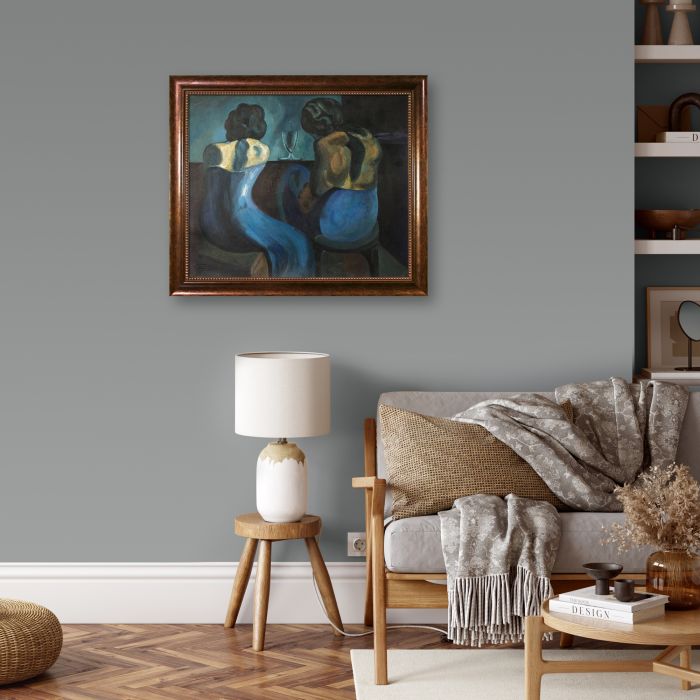 Prostitutes at a Bar - Verona Cafe Frame 20"X24"