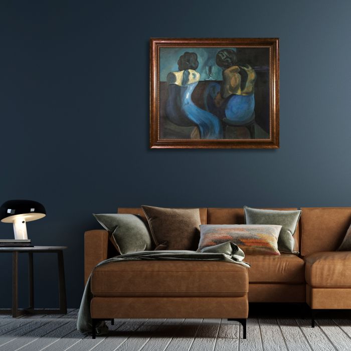 Prostitutes at a Bar - Verona Cafe Frame 20"X24"