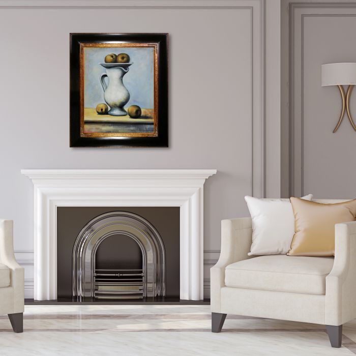 Still Life With Pitcher and Apples - Opulent Frame 20"X24"