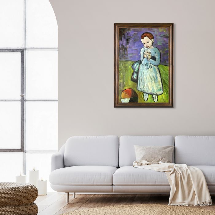 Child Holding a Dove - Modena Vintage 24" X 36"