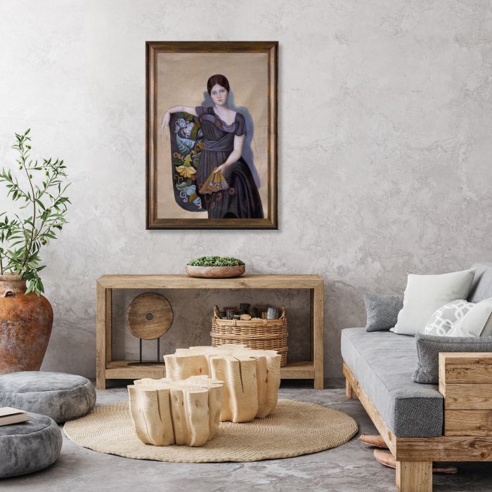 Portrait of Olga in the Armchair 1917 - Modena Vintage 24" X 36"