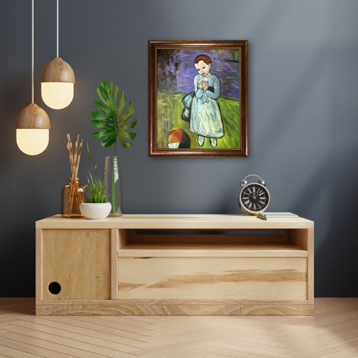 Child Holding a Dove - Verona Cafe Frame 20"X24"