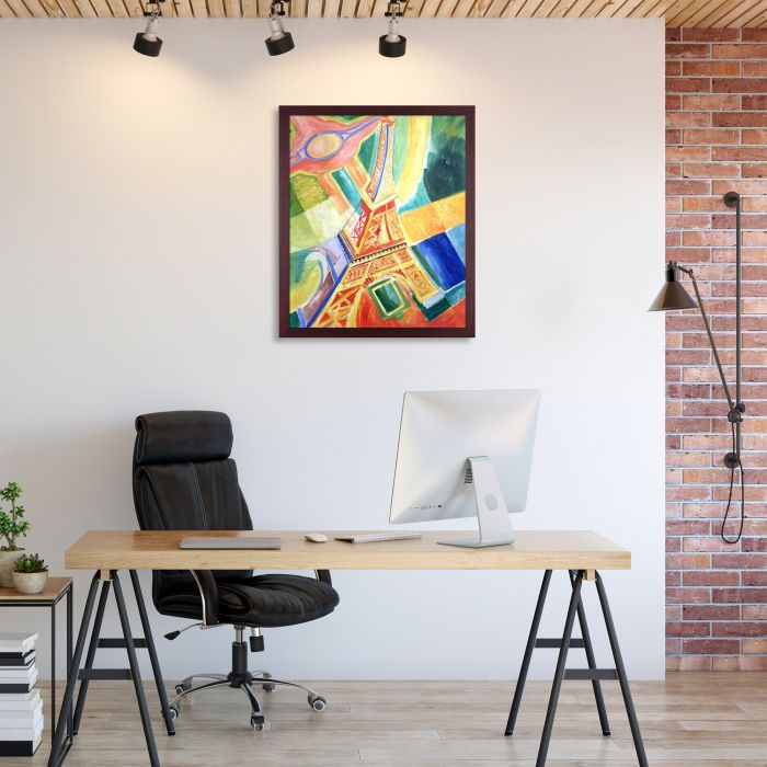 La Tour Eiffel, 1928 Pre-Framed - Open Grain Mahogany 20" X 24"