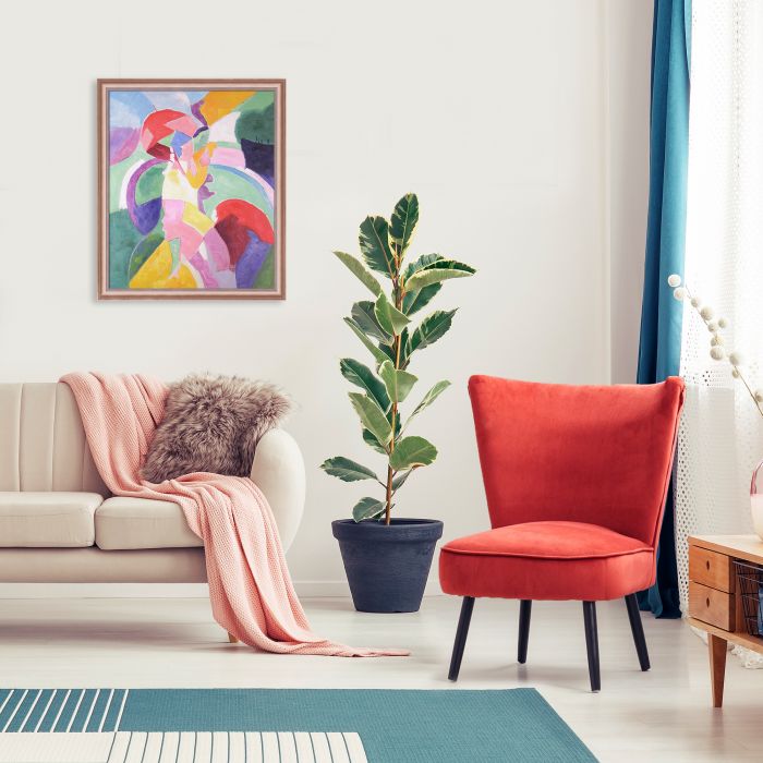 Woman with a Parasol Pre-framed - Rose Gold Classico Frame 20" X 24"