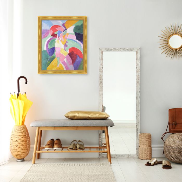 Woman with a Parasol Pre-framed - Milan Gold Frame 20" X 24"