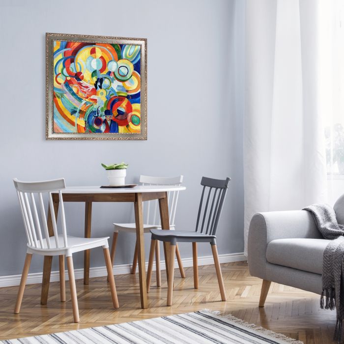 Carousel of Pigs Pre-framed - Versailles Silver Salon Frame 24"X24"