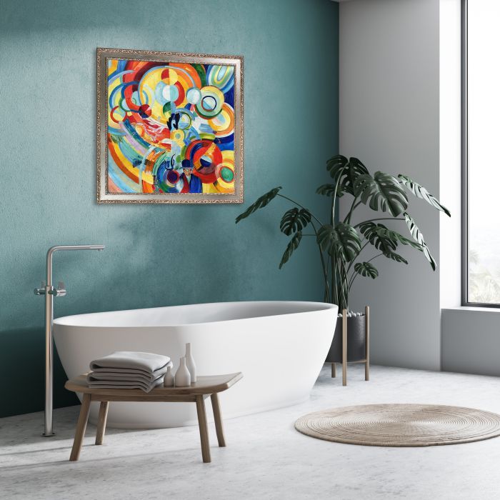 Carousel of Pigs Pre-framed - Versailles Silver Salon Frame 24"X24"