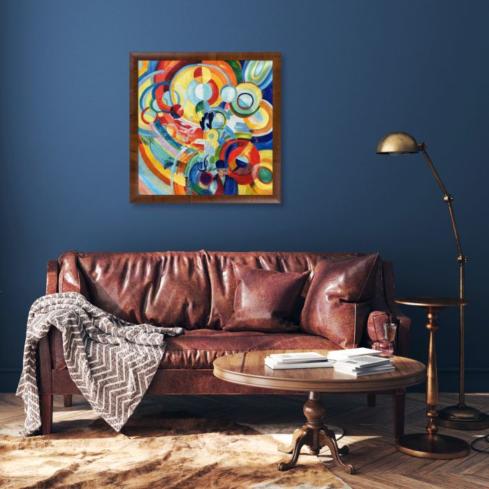 Carousel of Pigs Pre-framed - Panzano Olivewood Frame 24"X24"