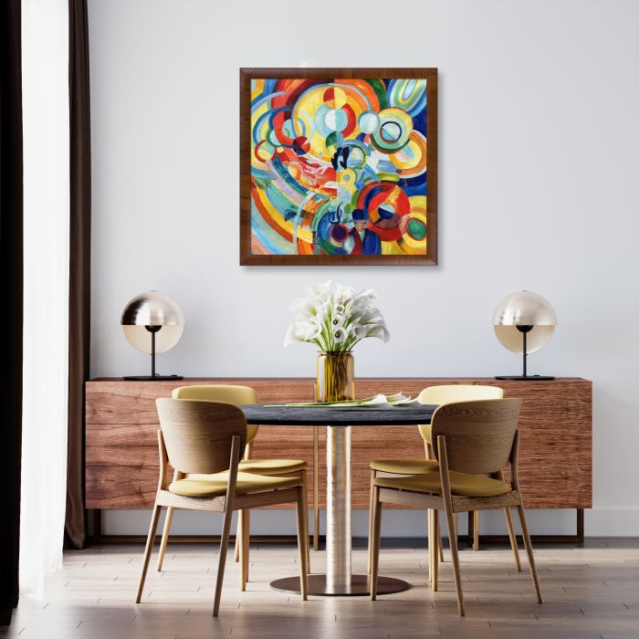 Carousel of Pigs Pre-framed - Panzano Olivewood Frame 24"X24"