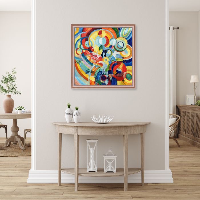 Carousel of Pigs Pre-framed - Rose Gold Classico Frame 24" X 24"
