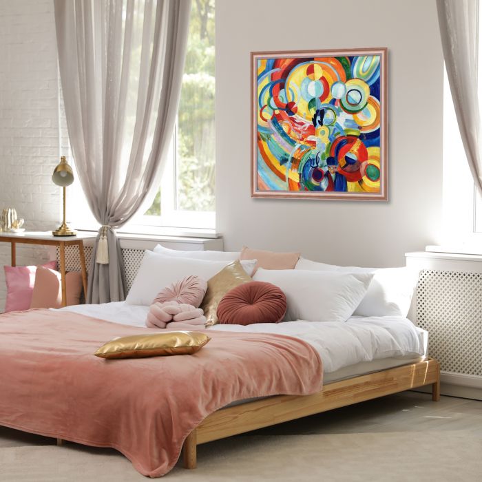 Carousel of Pigs Pre-framed - Rose Gold Classico Frame 24" X 24"