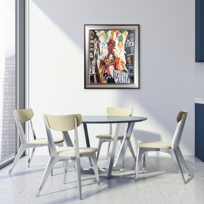 Champs de Mars: The Red Tour Pre-Framed - Magnesium Silver Frame 20" X 24"