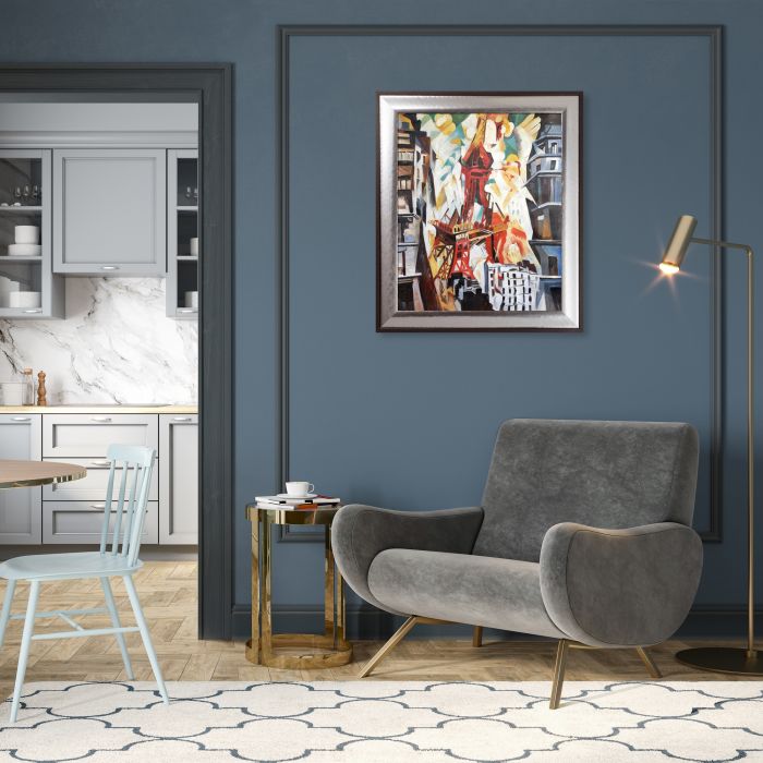 Champs de Mars: The Red Tour Pre-Framed - Magnesium Silver Frame 20" X 24"