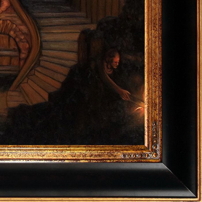 The Philosopher in Meditation Pre-Framed - Opulent Frame 20"X24"