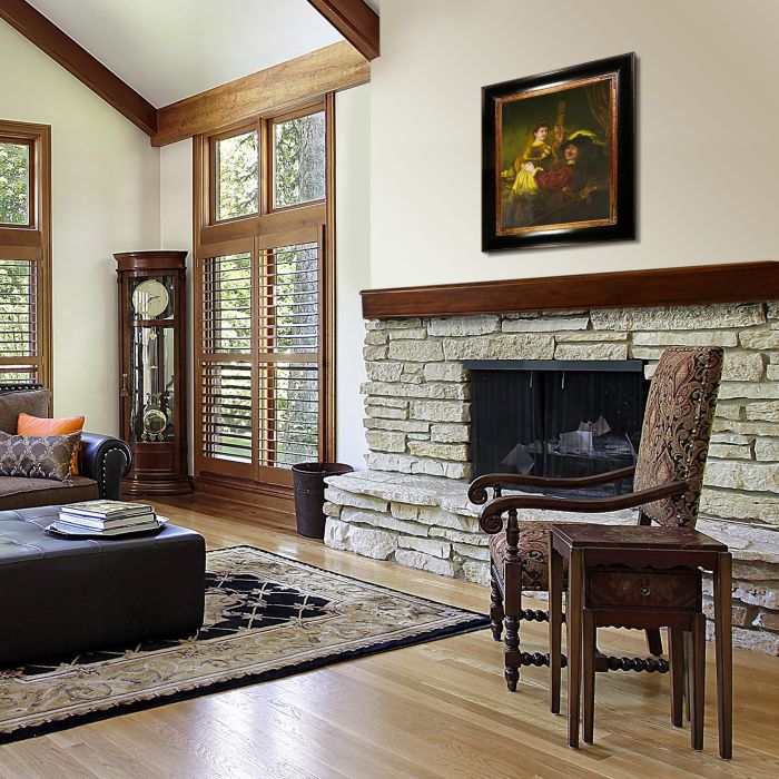 Rembrandt and Saskia in the Parable of the Prodigal Son Pre-Framed - Opulent Frame 20"X24"