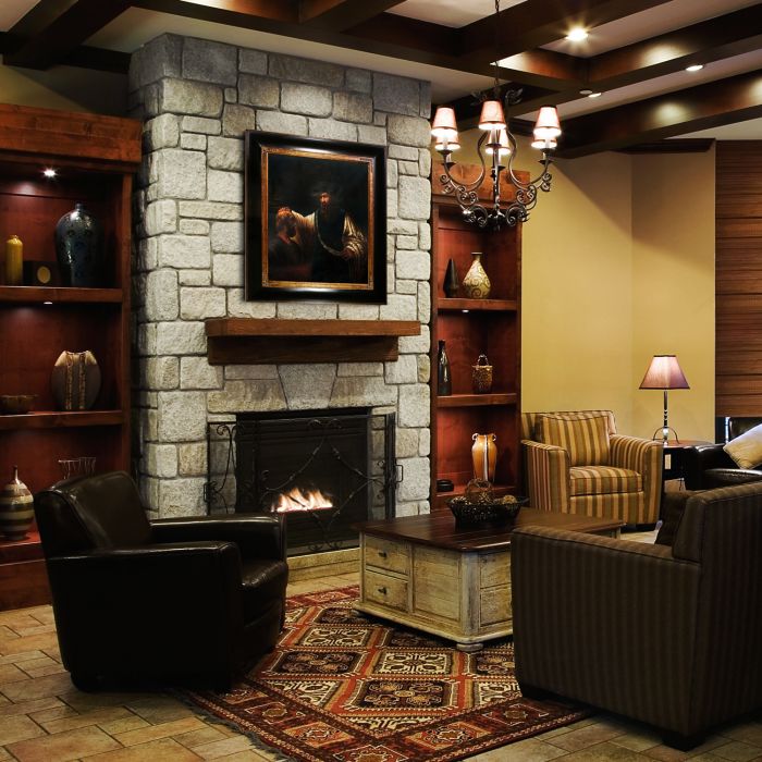 Aristotle with a Bust of Homer Pre-Framed - Opulent Frame 20"X24"