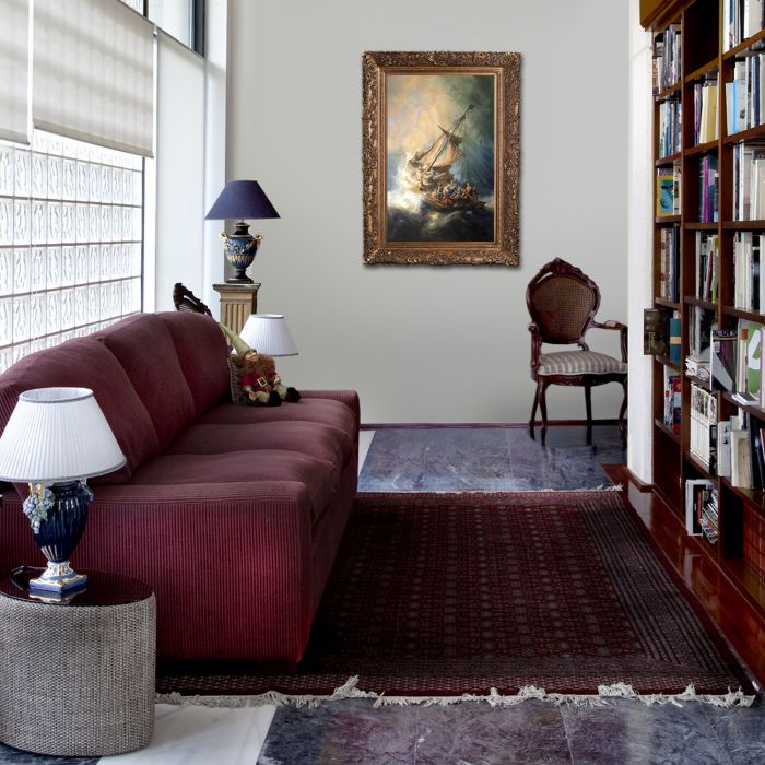 The Storm on the Sea of Galilee Pre-Framed - Burgeon Gold Frame 24"X36"