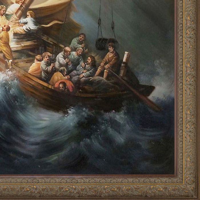 The Storm on the Sea of Galilee Pre-Framed - Victorian Bronze Frame 24