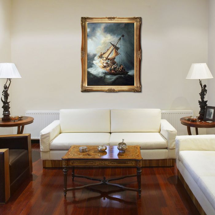 The Storm on the Sea of Galilee Pre-Framed - Victorian Gold Frame 30"X40"