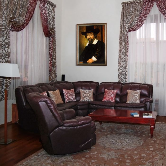 Dr Ephraim Bueno, Jewish Physician and Writer Pre-Framed - Spoleto Bronze 24" X 36"