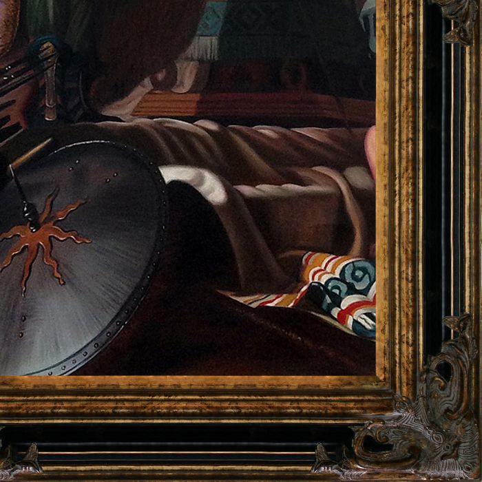 History Painting (detail) Pre-Framed - Excalibur Frame 24"X36"